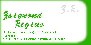 zsigmond regius business card